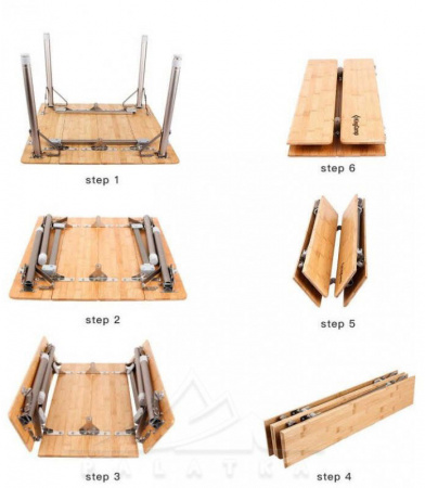 Стол кемпинговый Kingcamp 2018 4-folding Bamboo table