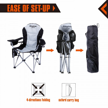 Стул кемпинговый Kingcamp Deluxe Steel Arm Chair 3887/3987