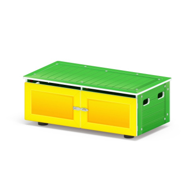 Ящик для хранения 122x64x45 см (желтый/зеленый)