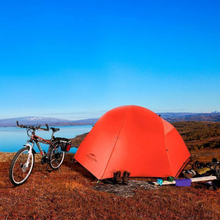 Палатка Naturehike Cycling Ultralight 1 Man Tent + Mats 20D Silica Orange