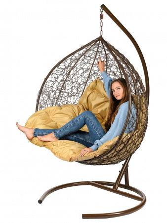 Подвесное кресло двухместное Gemini Lite Brown