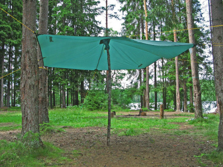 Тент туристический из ткани с тубусом