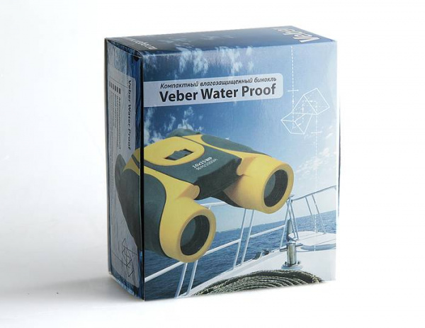 Бинокль Veber WP 8x25 (черный/желтый)