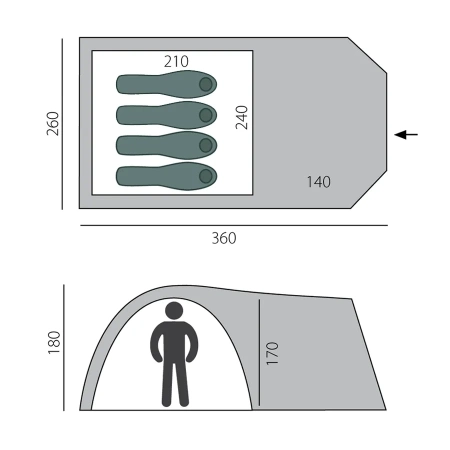 Палатка BTrace Element 4
