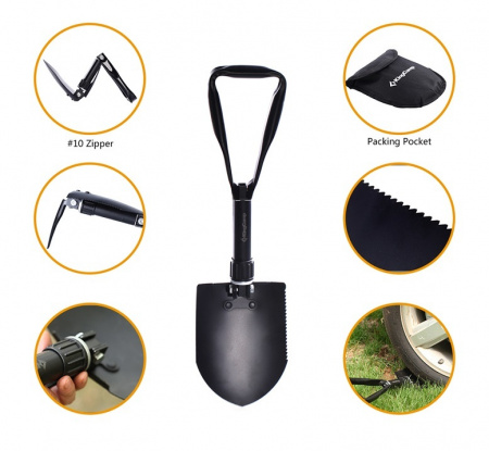 Лопата походная Kingcamp 6806 Three Folding Shovel