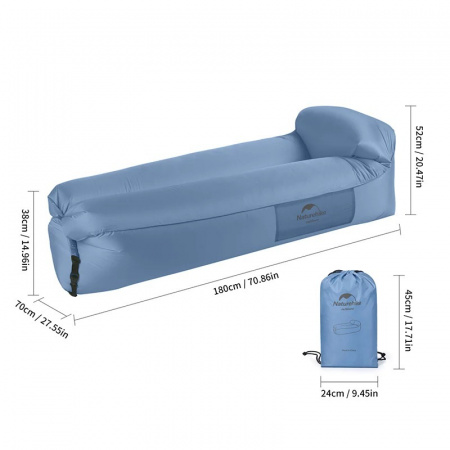 Коврик надувной Naturehike 20Fcd-Double Layer Sofa With Pillow Orange