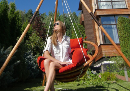Подвесное деревянное кресло Майя Set