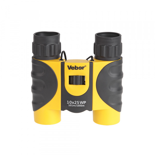 Бинокль Veber WP 10x25 (черный/желтый)