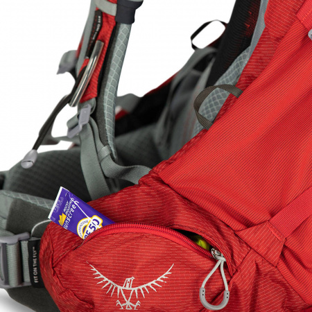 Рюкзак женский туристический Osprey Ariel Plus 85 Carnelian Red